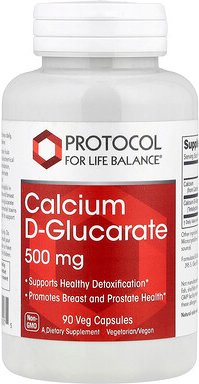 Protocol for Life Balance, Calcium D-Glucarate, Calcium-D-Glucarat, 500 mg, 90 pflanzliche Kapseln