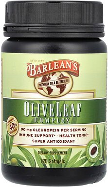 Thumbnail - Barlean's, Olive Leaf Complex, Olivenblattkomplex, 120 Weichkapseln