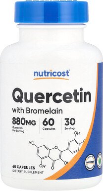 Nutricost, Quercetin with Bromelain, 60 Kapseln