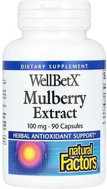 Natural Factors, WellBetX, Mulberry Extract, Maulbeerextrakt, 100 mg, 90 Kapseln