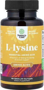 Nature's Craft, L-Lysine, L-Lysin, 100 Tabletten (500 mg pro Tablette)