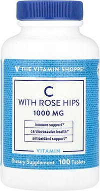 Thumbnail - The Vitamin Shoppe, Vitamin C With Rose Hips, Vitamin C mit Hagebutten, 100 Tabletten