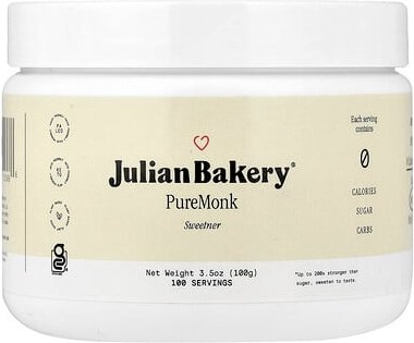 Julian Bakery, PureMonk Sweetener, Süßstoff mit Mönchsfrucht, 100 g (3,5 oz.)