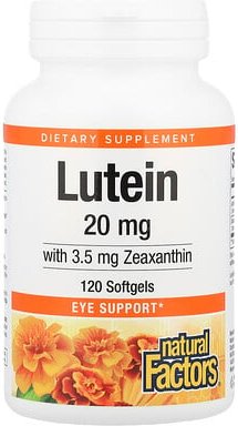 Thumbnail - Natural Factors, Lutein With Zeaxanthin, Lutein mit Zeaxanthin, 120 Weichkapseln