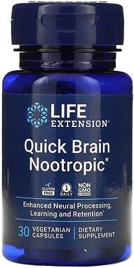 Thumbnail - Life Extension, Quick Brain Nootropic, 30 vegetarische Kapseln