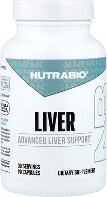 NutraBio, Liver, Leber, 90 Kapseln