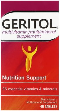 Geritol, Multivitamin/Multimineral Supplement, Multivitamin-/Multimineralien-Ergänzungsmittel, 40 Tabletten