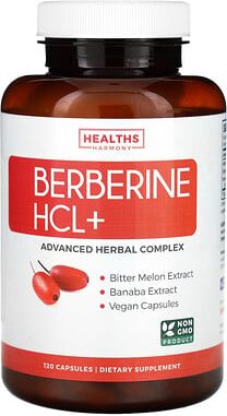 Thumbnail - Healths Harmony, Berberine HCL+, Berberin HCL+, 120 Kapseln