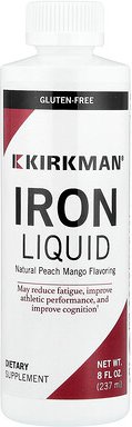 Kirkman Labs, Liquid Iron, flüssiges Eisen, natürlicher Pfirsich-Mango-Geschmack, 237 ml (8 fl. oz.)