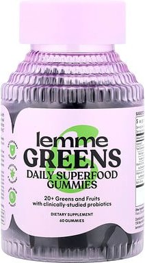 Lemme, Greens, Daily Superfood Gummies, tägliche Superfood-Fruchtgummis, Beeren und Gemüse, 60 Fruchtgummis