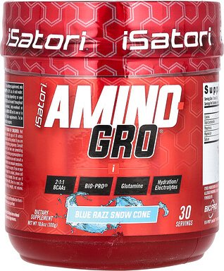 Isatori, Amino-Gro, Blue Razz Snow Cone, „Blue Razz Snow Cone“, 300 g (10,6 oz.)