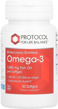 Thumbnail - Protocol for Life Balance, Omega-3, 1.000 mg, 30 Weichkapseln