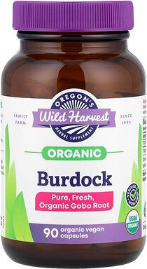 Oregon's Wild Harvest, Organic Burdock, Bio-Kletten, 90 vegane Bio-Kapseln (450 mg pro Kapsel)