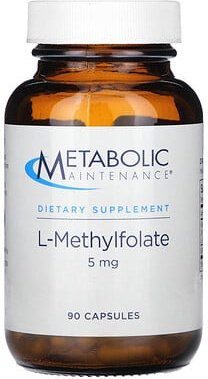 Metabolic Maintenance, L-Methylfolate, L-Methylfolat, 5 mg, 90 Kapseln