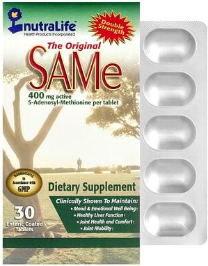 Thumbnail - NutraLife, SAMe, 400 mg, 30 magensaftresistente Tabletten