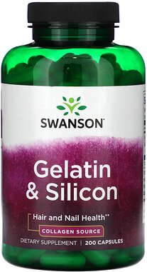 Thumbnail - Swanson, Gelatine und Silicium, 200 Kapseln