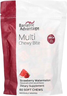 Bariatric Advantage, Multi Chewy Bite, Multi Chewy Bite, Erdbeer-Wassermelone, 60 Kau-Snacks