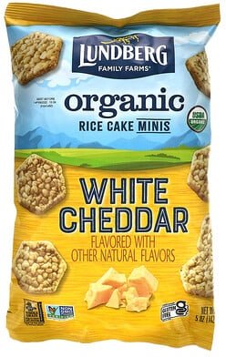 Lundberg, Bio-Reiskuchen-Minis, weißer Cheddar, 142 g (5 oz.)