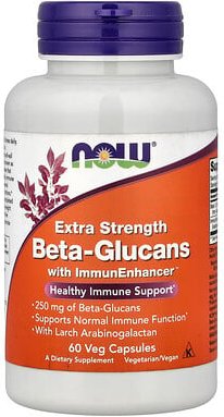 NOW Foods, Beta-Glucans With ImmunEnhancer™, Beta-Glucane mit ImmunEnhancer™, 60 pflanzliche Kapseln