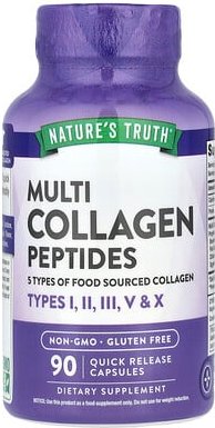Thumbnail - Nature's Truth, Multi Collagen Peptides, Multi-Kollagen-Peptide, 90 Kapseln mit schneller Freisetzung (500 mg pro Kapsel...