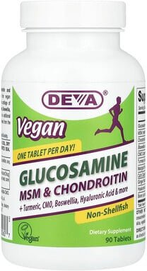 Thumbnail - Deva, Vegan Glucosamine MSM & Chondroitin, veganes Glucosamin, MSM und Chondroitin, 90 Tabletten