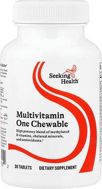 Seeking Health, Multivitamin One Chewable, Multivitamin-Kautablette, 30 Tabletten