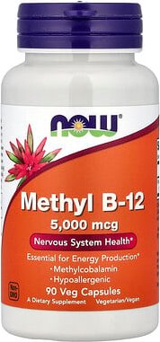 NOW Foods, Methyl B-12, 5.000 mcg, 90 vegetarische Kapseln