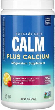 Thumbnail - Natural Vitality, CALM Plus Calcium, Anti-Stress-Trinkmischung, Himbeere-Zitrone, 454 g (16 oz.)