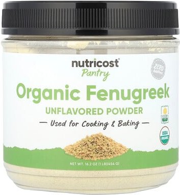 Nutricost, Pantry, Organic Fenugreek Powder, Bio-Bockshornkleepulver, geschmacksneutral, 454 g (16,2 oz.)