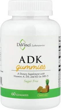 DaVinci Laboratories, ADK Gummies, Fruchtgummis, Ananas, 60 Fruchtgummis