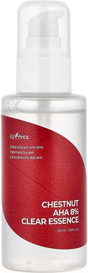 ISNtree, Chestnut AHA 8% Clear Essence, Kastanien-AHA 8% klare Essenz, normale und trockene Haut, 100 ml (3,38 fl. oz.)