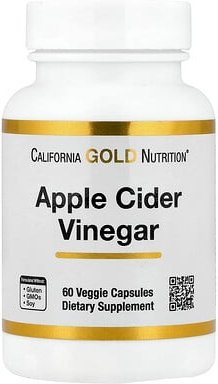 Thumbnail - California Gold Nutrition, Apple Cider Vinegar, Apfelessig, 60 pflanzliche Kapseln (450 mg pro Kapsel)
