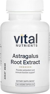 Thumbnail - Vital Nutrients, Astragalus Root Extract, Tragantwurzelextrakt, 90 vegane Kapseln (300 mg pro Kapsel)