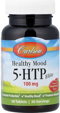 Carlson, Healthy Mood, 5-HTP Elite, gesunde Stimmung, 5-HTP Elite, natürliche Himbeere, 60 Tabletten