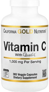 California Gold Nutrition, Vitamin C, Quali®-C, 1.000 mg, 365 pflanzliche Kapseln
