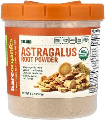 BareOrganics, Bio-Astragalus-Wurzelpulver, 227 g (8 oz.)
