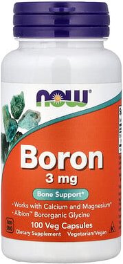 NOW Foods, Bor, 3 mg, 100 pflanzliche Kapseln