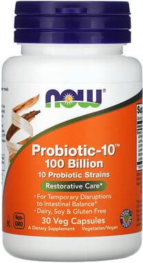 NOW Foods, Probiotic-10, Probiotika mit 10 probiotischen Stämmen, 100 Milliarden, 30 pflanzliche Kapseln