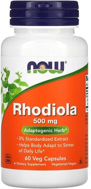 NOW Foods, Rhodiola, 500 mg, 60 vegetarische Kapseln