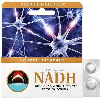 Source Naturals, NADH, 20 mg, 30 sublinguale Tabletten