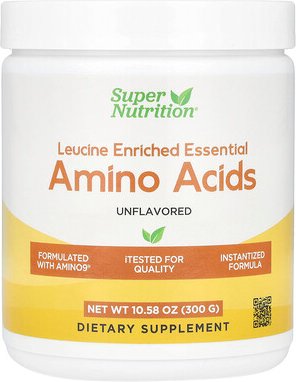Super Nutrition, Leucine Enriched Essential Amino Acids with L-Leucin, L-Lysine, L-Threonine, and L-Isoleucin, mit Leuci...