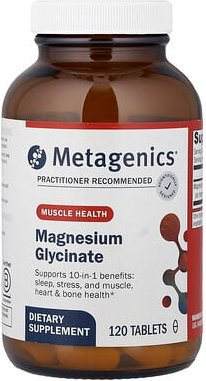 Metagenics, Magnesium Glycinate, Magnesiumglycinat, 100 mg, 120 Tabletten