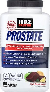 Force Factor, Prostate, Fruit Punch, Prostata-Fruchtpunsch, 60 Kau-Snacks