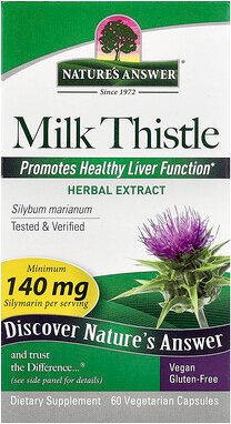 Nature's Answer, Milk Thistle, Mariendistel, 60 vegetarische Kapseln