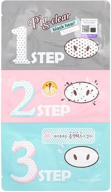 Holika Holika, Pig-Clear, Blackhead 3 Step Kit, Mitesser-3-Stufen-Set, 1 Set, 7 g (0,24 oz.)