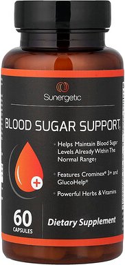 Sunergetic, Blutzucker-Unterstützung, 60 Kapseln