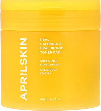 April Skin, Real Calendula Hyaluronic Toner Pad, Hyaluronsäure, 140 g (4,93 oz.)