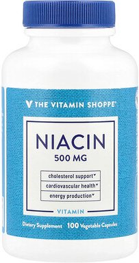 The Vitamin Shoppe, Niacin, 500 mg, 100 pflanzliche Kapseln