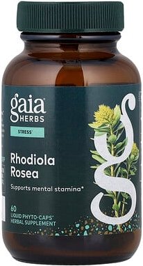 Gaia Herbs, Rhodiola rosea, 60 vegane flüssige Phyto-Kapseln
