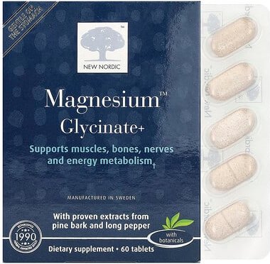 Thumbnail - New Nordic, Magnesium™ Glycinate+, Magnesium™ Glycinate+, 60 Tabletten
